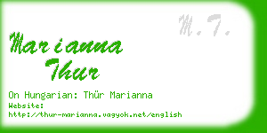 marianna thur business card